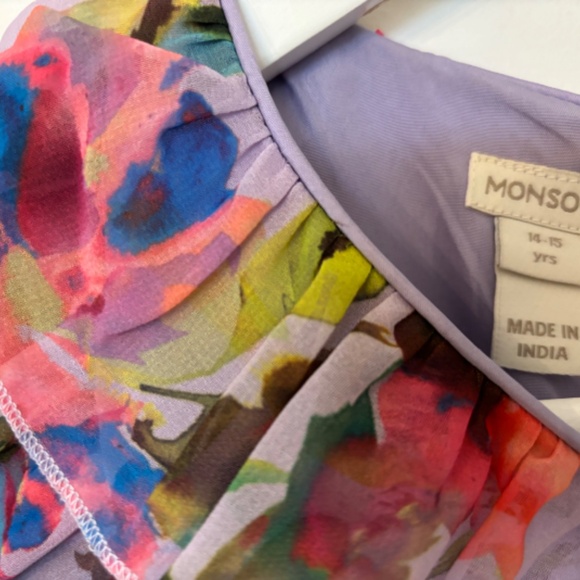 Floral Flouncy Feminine Teen Dress - Picture 4 of 7